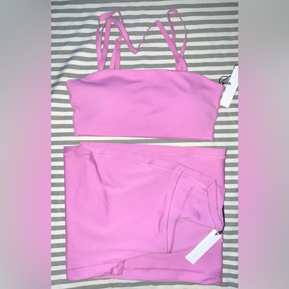 Paragon Fitwear Pants - Paragon Reluna Icon Sculptseam Plus Pant: Short 31" + Infinity Bra in Tulip Sz M